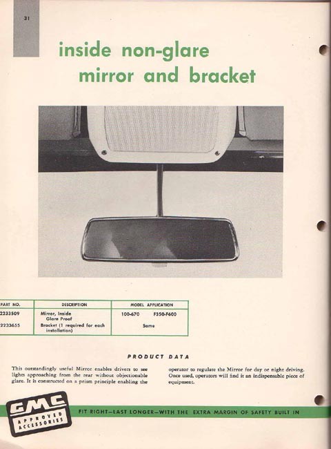 1956 GMC Accesories Brochure Page 39